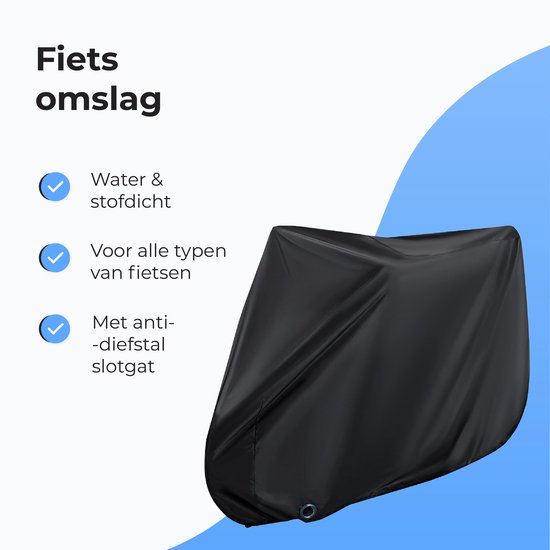 Fietshoes voor 1 tot 2 fietsen - 100% waterdicht - Fiets - Beschermhoes - Fietshoezen - Regenhoes - Cover - Zwart - Extra sterk - Luft