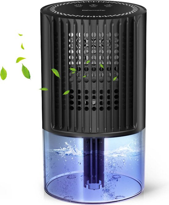 Swinkle Luchtontvochtiger – Tot 0,35 L/dag – Compacte Dehumidifier voor Woonkamer, Slaapkamer & Badkamer – Zwart