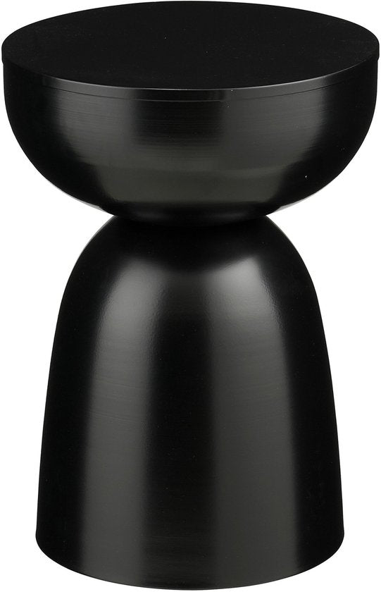 Mica Decorations Elliot Bijzettafel - Bijzettafel Rond H45 x Ø32 cm - Bijzettafeltje voor Woonkamer of Slaapkamer - Ideaal als Plantentafeltje - IJzer met Poedercoating - Zwart