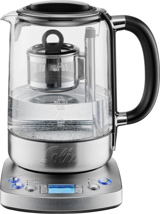 Solis Tea Kettle Automatic 5518 - Waterkoker met temperatuurregeling - Theemaker - Zilver