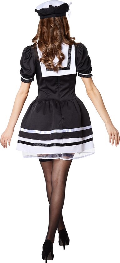 Dressforfun Navy Lady L - verkleedkleding kostuum halloween verkleden feestkleding carnavalskleding carnaval feestkledij partykleding - 302444