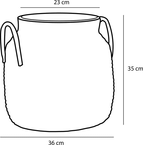 Mica Decorations Milou Opbergmand - Set van 2 - H43 x Ø50 cm - Zeegras - Geel