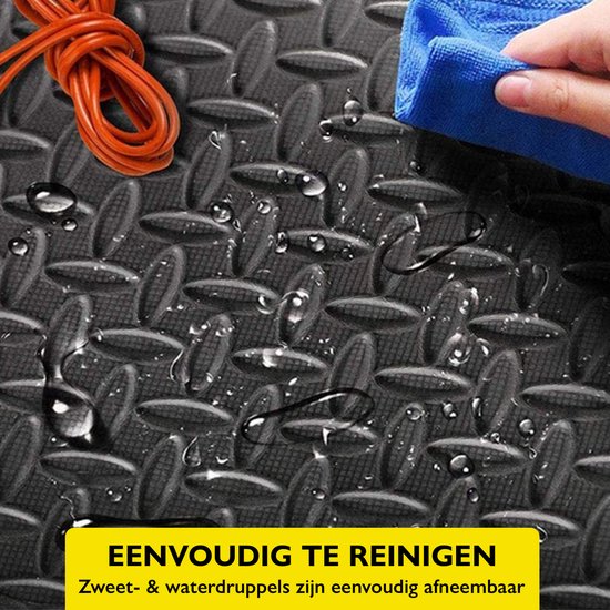 Zoluko Puzzelmat - 60x60x1.2 cm - 12 stuks - 4.32m² - Puzzel Mat - Puzzelmatten - Speelmat Foam - Baby speelmat - Foam Tegels - Rubber Tegels - zwembad tegels - zwembadtegels - Vloertegels - fitnessmat - fitness mat - Yoga Mat - Thuis Sporten – Zwart