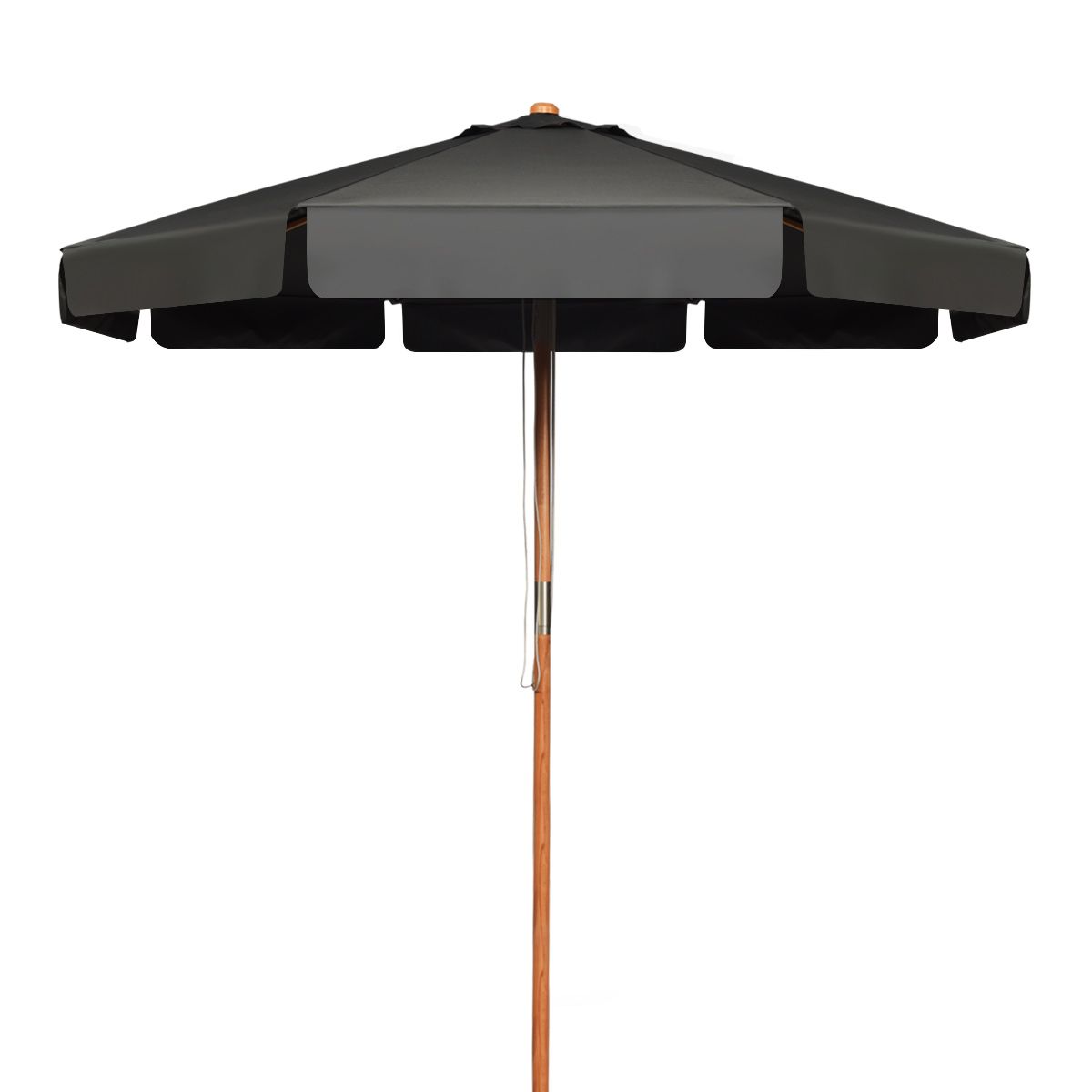 Coast Terrasparasol - Ø3m - 8 Stokken - Zwart