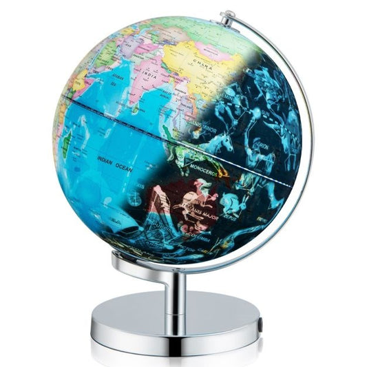 Coast Verlichte wereldbol - Wereldbol nachtlampje met sterrenbeelden - 23 cm - Blauw