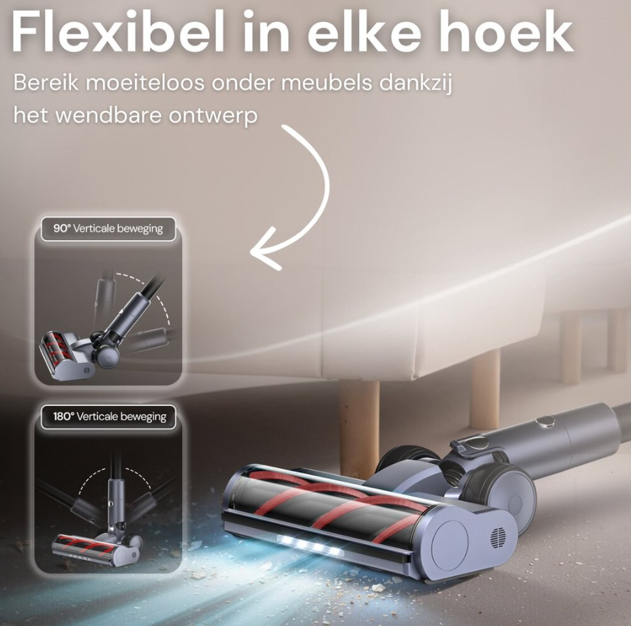 Vesora® Steelstofzuiger V2 Draadloos zonder Zak - Draadloze Stofzuiger - Kruimeldief Snoerloos - Vacuum Cleaner - Handstofzuiger - Stofzuiger Steel met Hepa Filter - Stofzuiger Huisdieren - Zakloze Stofzuiger