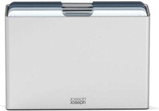 Folio Snijplanken Set met Houder, Blauw, Set van 4 Stuks - Joseph Joseph | Editions