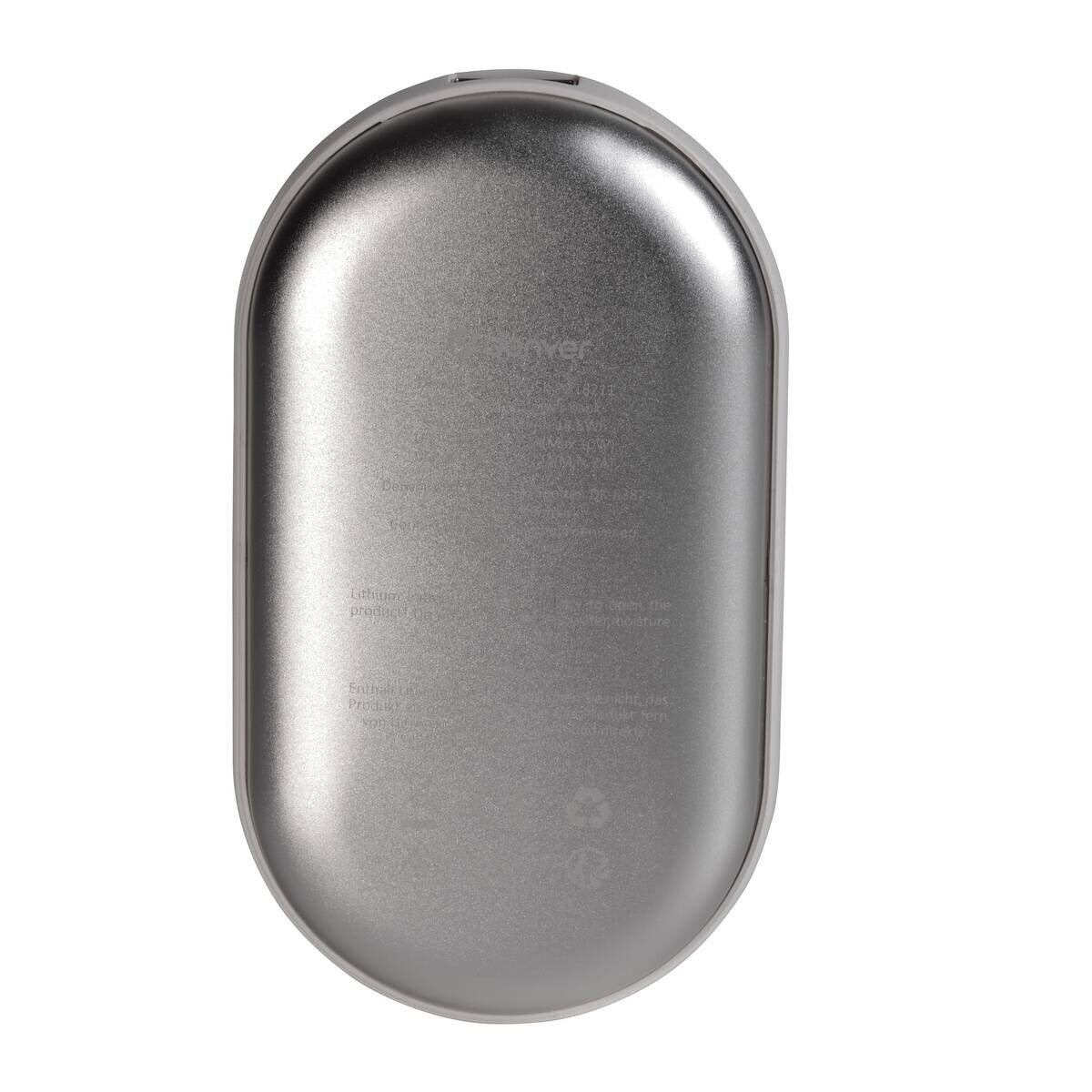 Denver Powerbank met Handwarmer 2-in-1 PBH-4003S - Zilver - 4000mAh