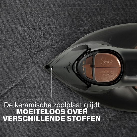 Princess 322890 Stoomstrijkijzer - 2600W - Keramische strijkzool - Verticaal strijken - Zelfreinigend - 220ml watertank - Snel warm - druppelstop