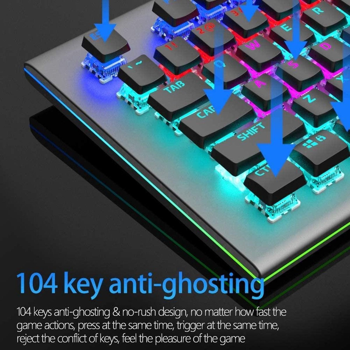 AULA S2096 RGB mechanisch gaming toetsenbord - QWERTY - Black switch