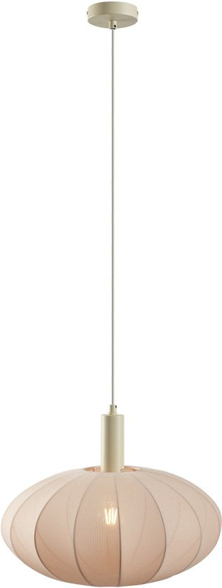 QAZQA bida - Japandi Hanglamp - 1 lichts - Ø 42 cm - Beige - Woonkamer | Slaapkamer | Keuken