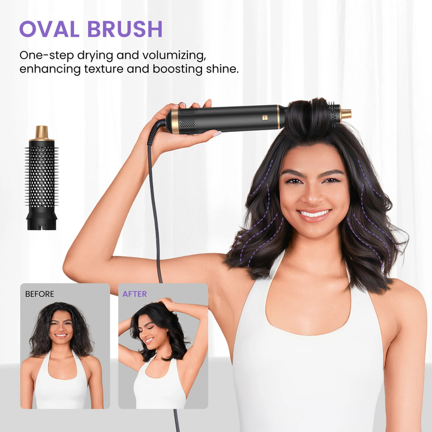 Atopskins 5-in-1 Haarstyler – Föhn, Krultang, Stijlborstel & Warmteborstel