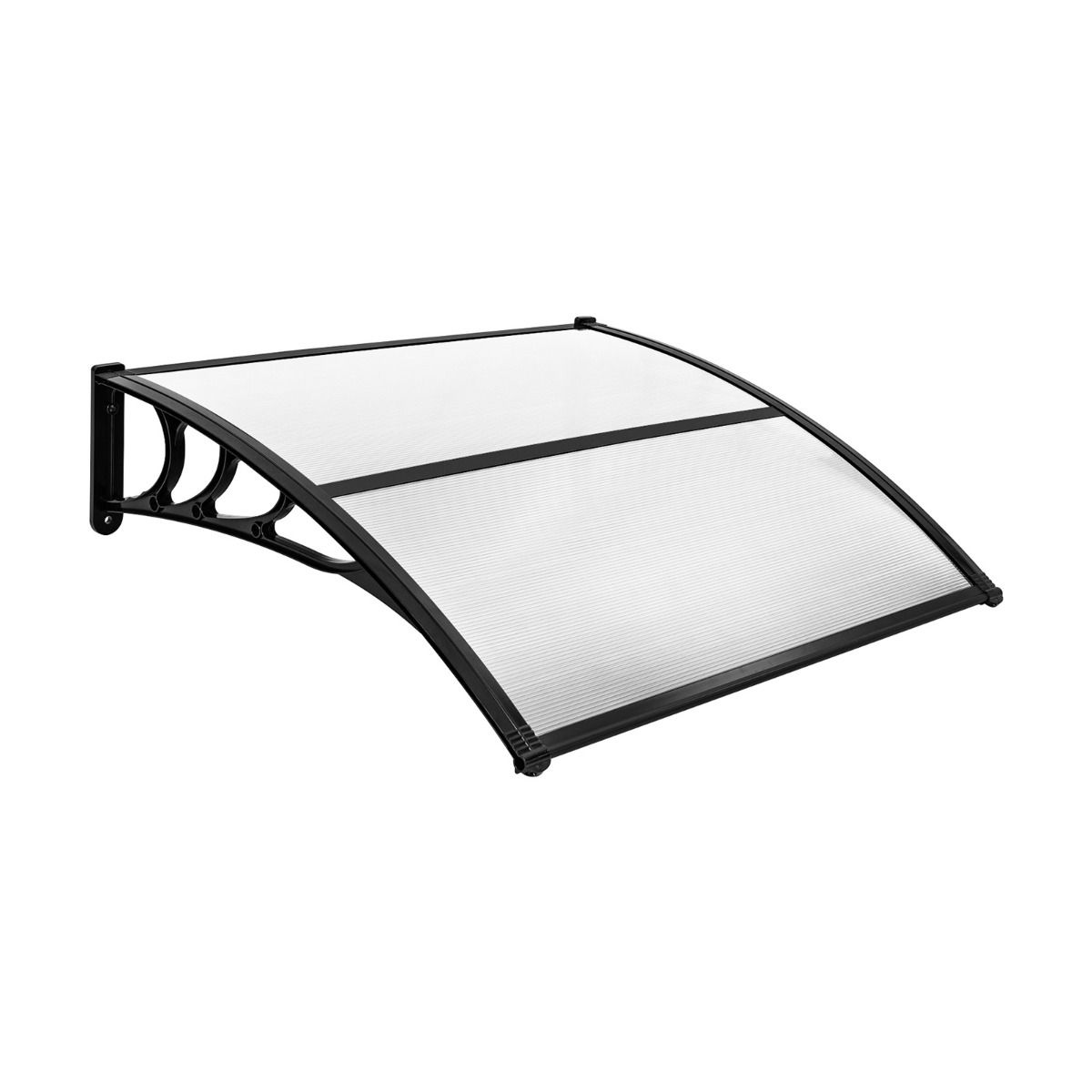 Coast Terrasdeurluifel - bescherming tegen zon en regen - polycarbonaat paneel - grijs - 102 x 99 cm