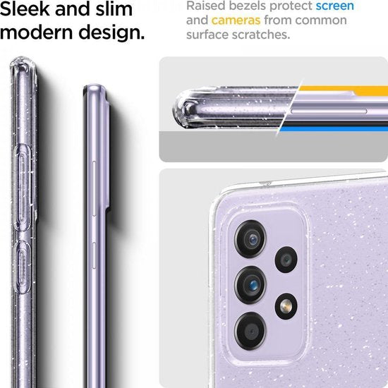 Spigen - Liquid Crystal Samsung Galaxy A72 Hoesje - Glitter/Transparant