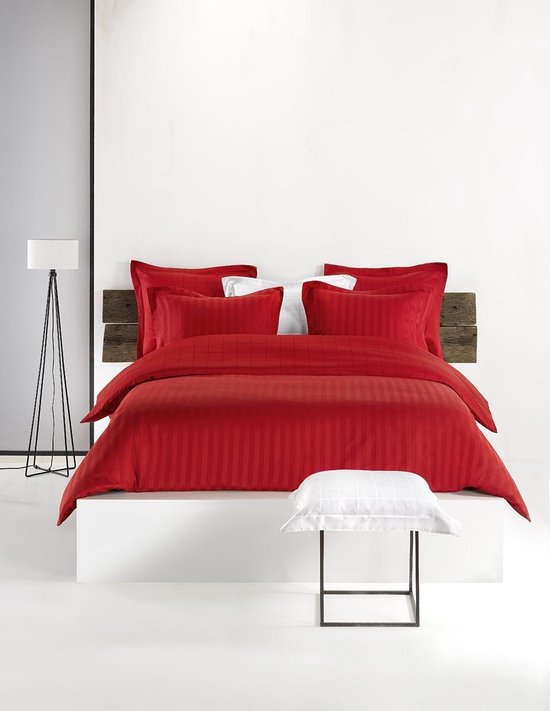 De Witte Lietaer Dekbedovertrek Katoen Satijn Zygo - Hotelmaat - 260 x 240 cm - Rood