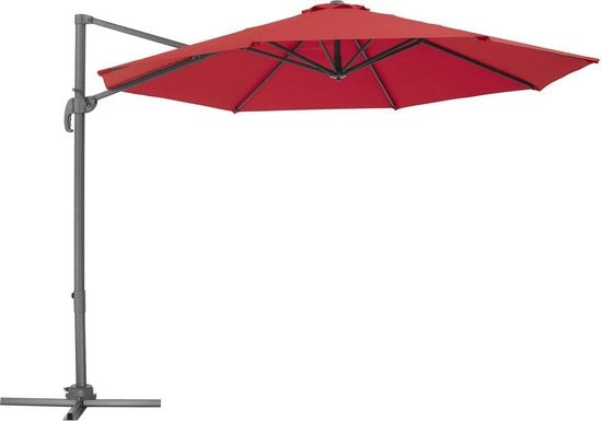 tectake- parasol Daria wijnrood - 403135- met beschermhoes