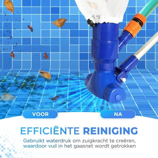 AyeTools Zwembad stofzuiger - Inclusief Schepnet - Blauw