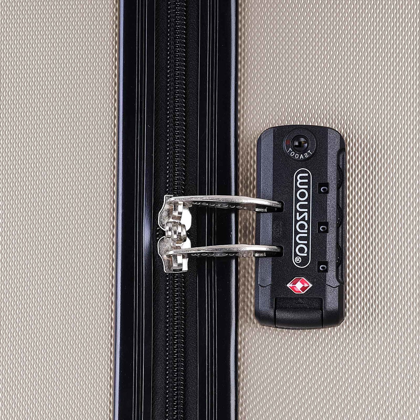 Monzana Kofferset Exopack - 3 delig TSA Slot Wielen - Champagne