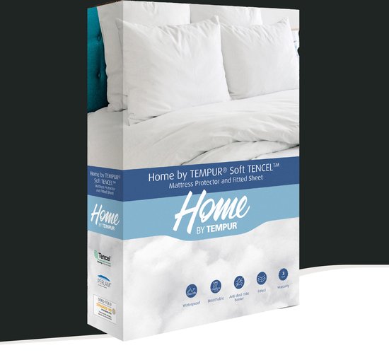 Home by TEMPUR® matrasbeschermer Wit 140 x 210 x 25 cm – waterdicht – verkoelend – anti huisstofmijt – cooling TENCEL