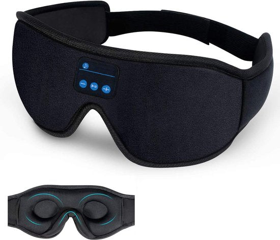 Podec Bluetooth Slaapmasker - Voor Mannen en Vrouwen - Slaap Oogmasker - Ademende Stof