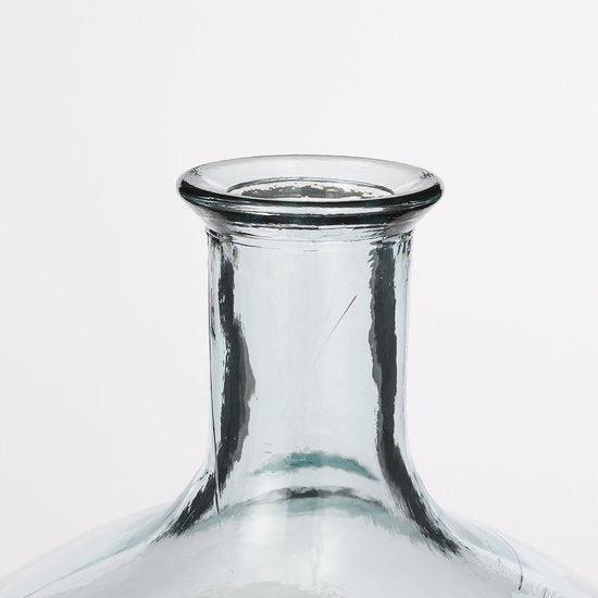 Mica Decorations Kyara Fles Vaas - H46 x Ø38 cm - Gerecycled Glas - Transparant