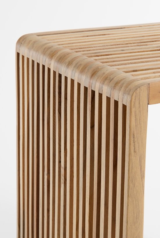 Mica Decorations Yonker Bijzettafel - Set van 3 - L44 x B34 x H50 cm - Gerecycled Hout - Bruin