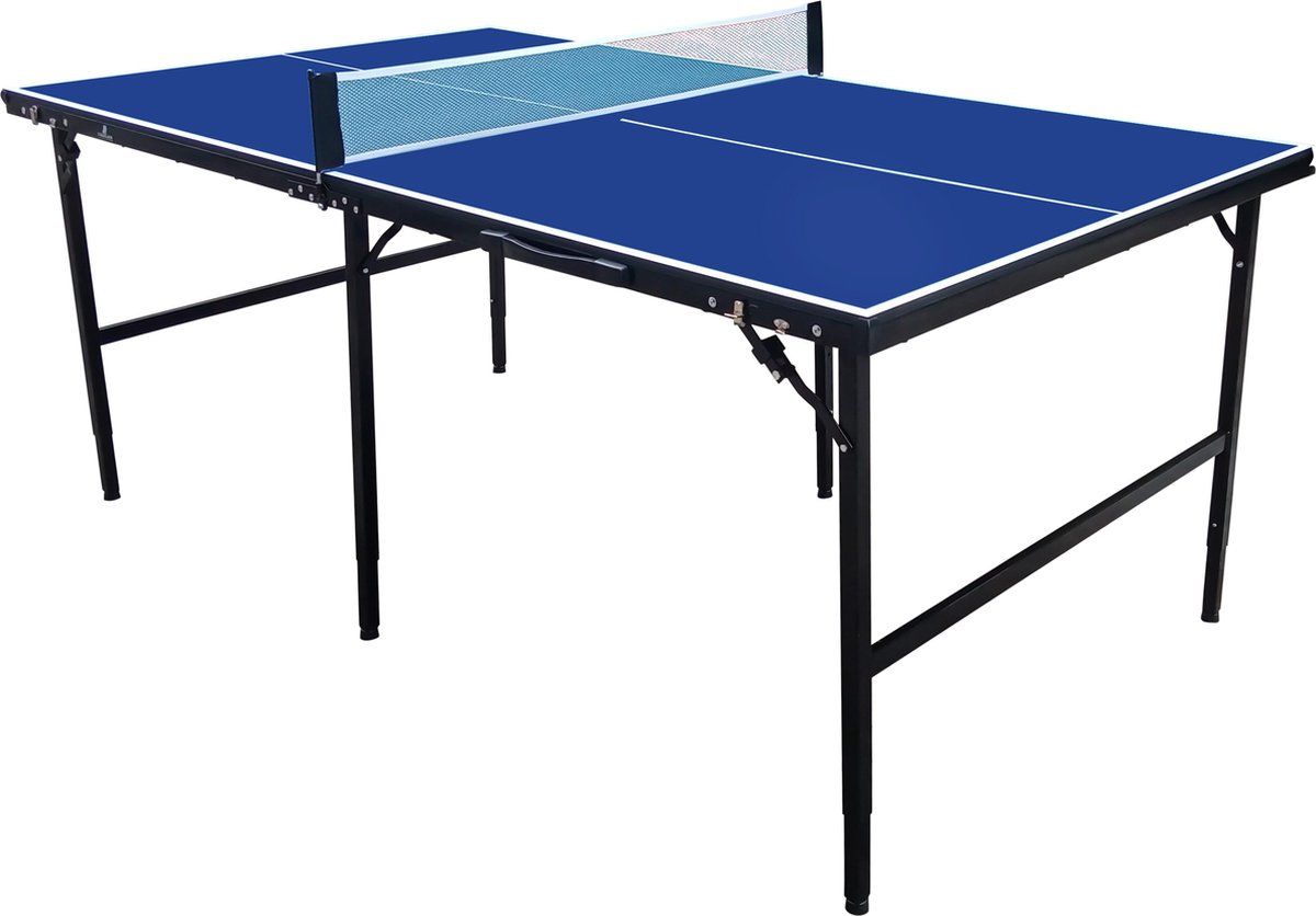Cougar tafeltennistafel Midi 1800 - Draagbaar en opklapbaar - 180 x 102 x 65/76 cm - Blauw