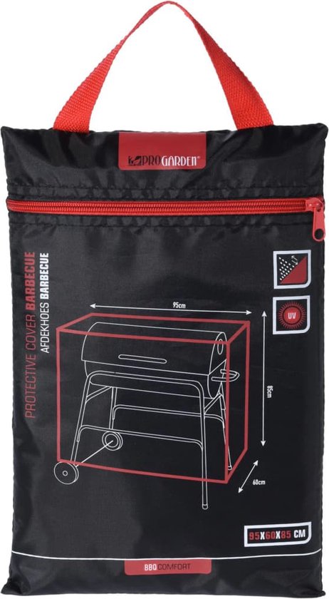 ProGarden luxe rechthoekige BBQ hoes - 125x62x95 cm - Met opbergtas