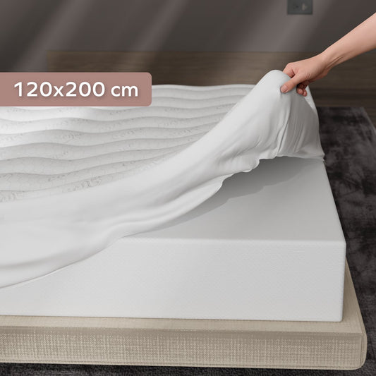 Cozysense Topper 120x200 - Traagschuim Topmatras met Gel-Infused Eierdoos - 3 cm - Wit