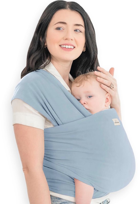 Frummel Baby Draagdoek Lichtblauw - Draagzak - Baby Wrap - Baby carrier - Draagdoek baby - Baby 0-36 maanden - Newborn