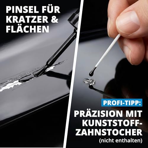 LICARGO Lackstift Glanzend Zwart 12 ml - Hoge Dekking en Sneldrogend met Precisiekwast