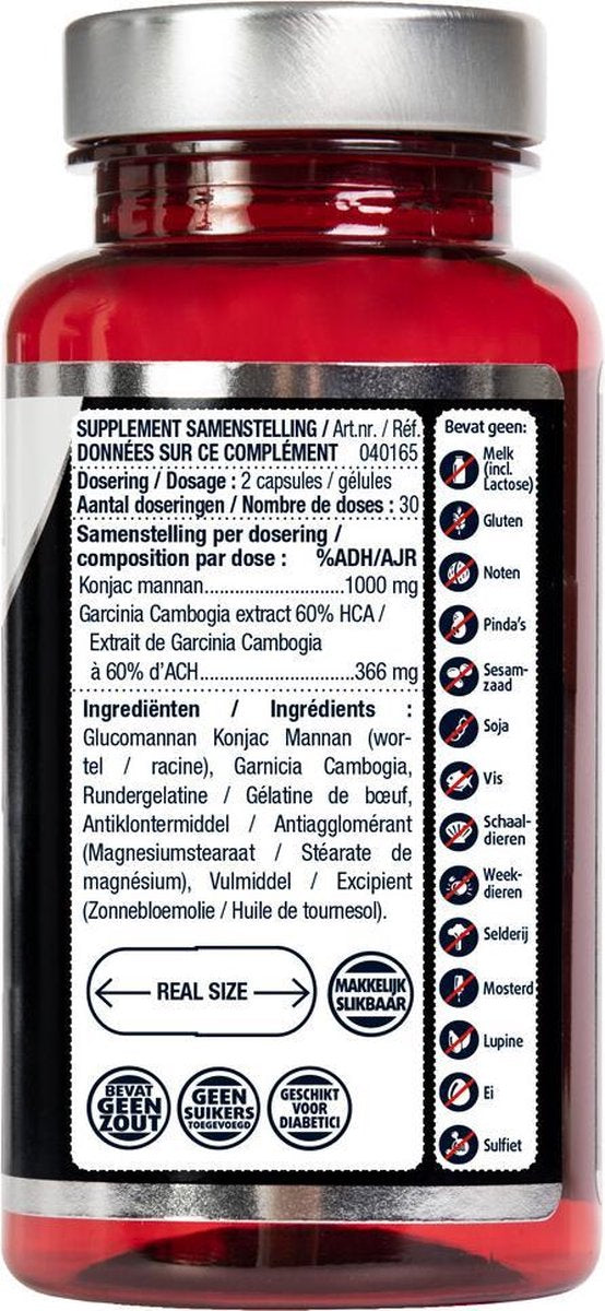 Lucovitaal Ideaal Gewicht Konjac Mannan Garcinia Cambogia – Voedingssupplement – 60 capsules
