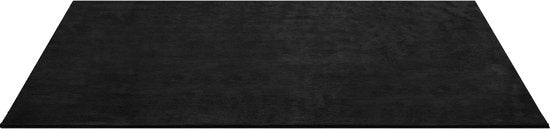 tectake® Kortpolig Vloerkleed - 120 x 170 cm - Zwart - Tapijt voor Woonkamer, Slaapkamer, Eetkamer - Onderhoudsvriendelijk en Wasbaar - Antislip Ondertapijt - Allergievriendelijk - Diverse maten en kleuren