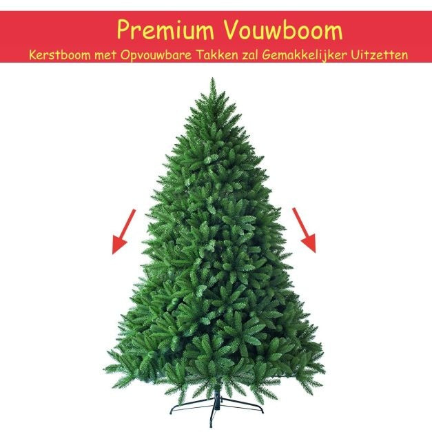 Coast Premium Kunstkerstboom Groen – 134 x 229 cm – 1968 Takpunten met Scharnierende Constructie
