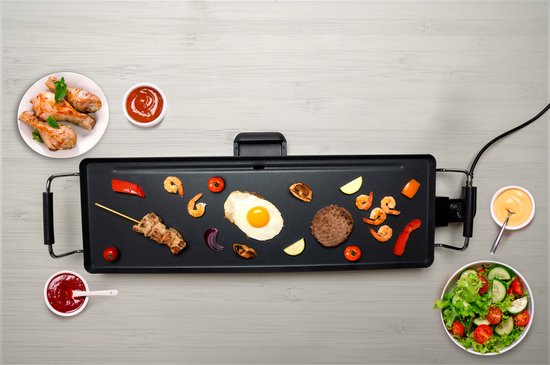 alpina Teppanyaki Bakplaat - Grillplaat - Gourmetstel 4 Personen - 70 x 23cm - 2000W