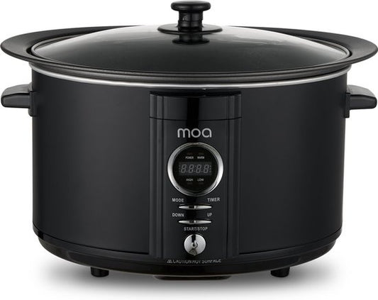 MOA Slowcooker Digitaal - 6,5 liter - Zwart - BPA vrij - SC65DB