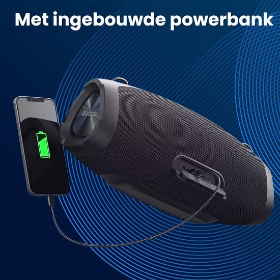 Auronic Boombox - Extra Bass - Bluetooth Speaker - Draadloos - Muziek box - USB, AUX en SD-kaart Aansluiting - Zwart