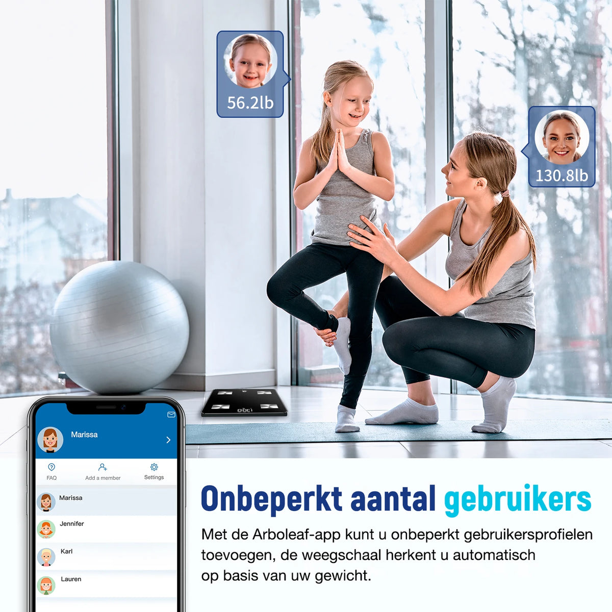 Arboleaf CS20N Slimme Personenweegschaal - Bluetooth - 14 Lichaamsmetingen - BMI- en Spiermassa-analyse - App - Zwart