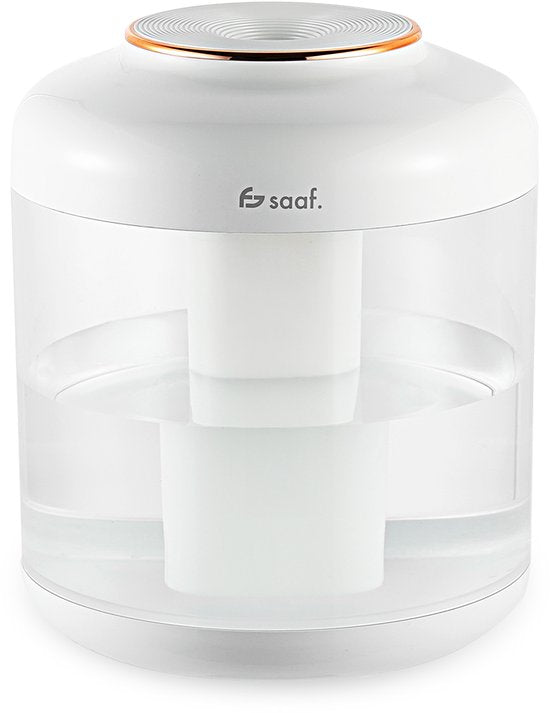 Luchtbevochtiger - 1.5L - Humidifier - Draadloos & Oplaadbaar - Aromadiffusers - Fluisterstil - Wit - van Saaf