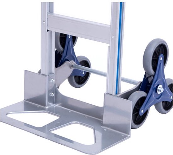 BRASQ Steekwagen Opvouwbaar Aluminium - Draagvermogen 150 KG - Steekkar - Traploper - Transportwagen - Trolley