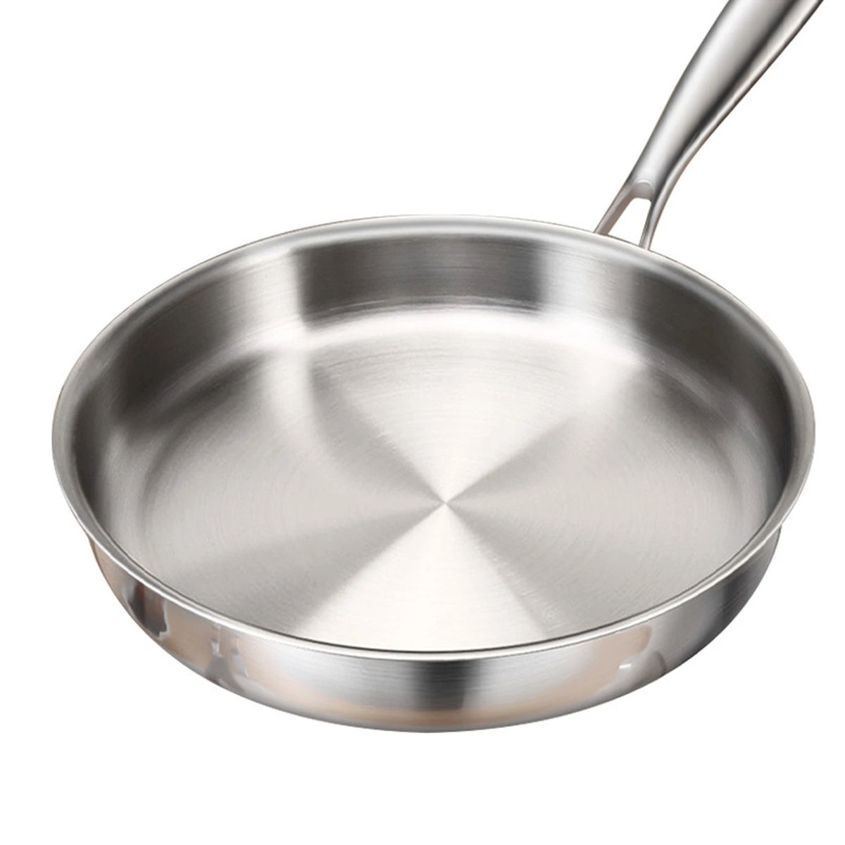 PURECOOK Tri-Ply RVS Koekenpan 28 cm - 304 RVS - Zilver - Geschikt voor Alle Kookplaten