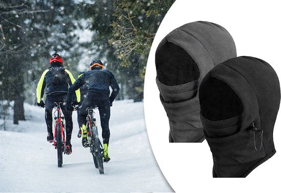 Balaclava - ski/snowboard gezichtsmasker - nekwarmer uniseks zwart