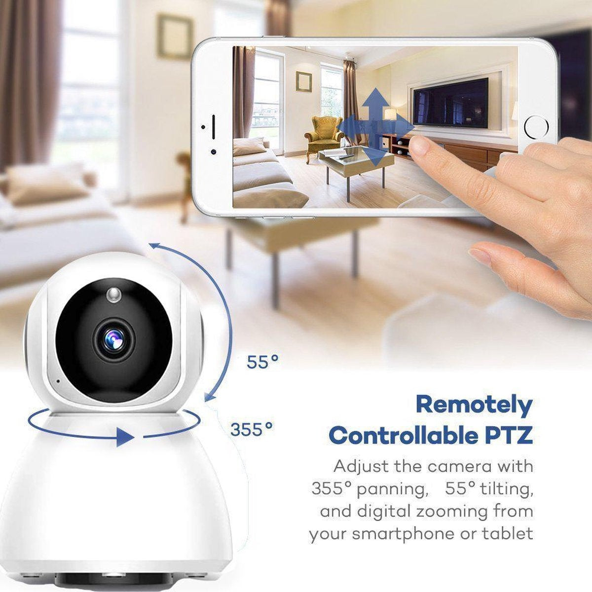 IP-camera met bewegingsdetectie - babyfoon - draadloze camera met wifi ondersteuning + app