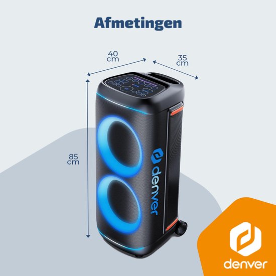 Denver Bluetooth Speaker Party Box - Discolichten - Partybox - Incl Microfoon - Luidspreker - BPS470