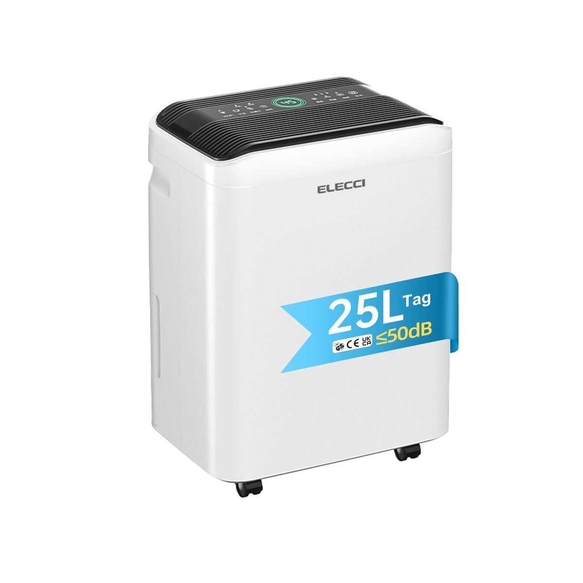 ELECCI luchtontvochtiger - 25 l/dag - 4,8 liter tank