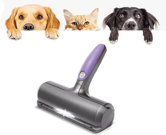 Fur Daddy Deluxe met oplaadbare batterij - dierenhaarverwijderaar voor kleding - herbruikbare pluizenroller voor moeiteloze verwijdering van kattenhaar en hondenhaar - zelfreinigende pluizenborstel