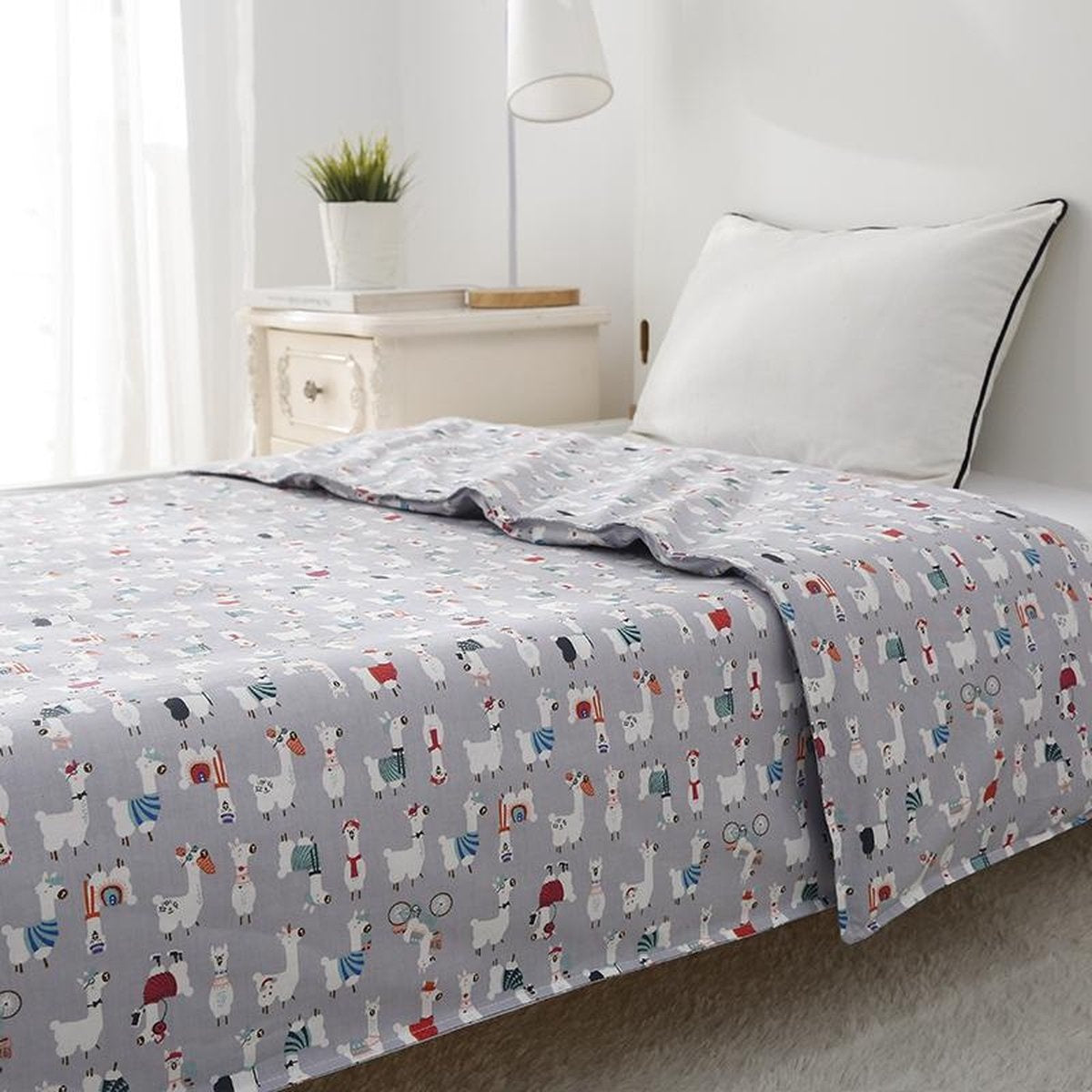 Luna Verzwaringsdeken Hoes Kind - 4 Seizoens Dekbedovertrek - Weighted Blanket - Dierenpatroon - 100*150 cm