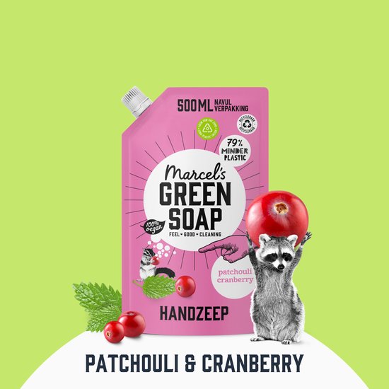 Marcel's Green Soap Handzeep Navulling - Patchouli & Cranberry - 500 ml