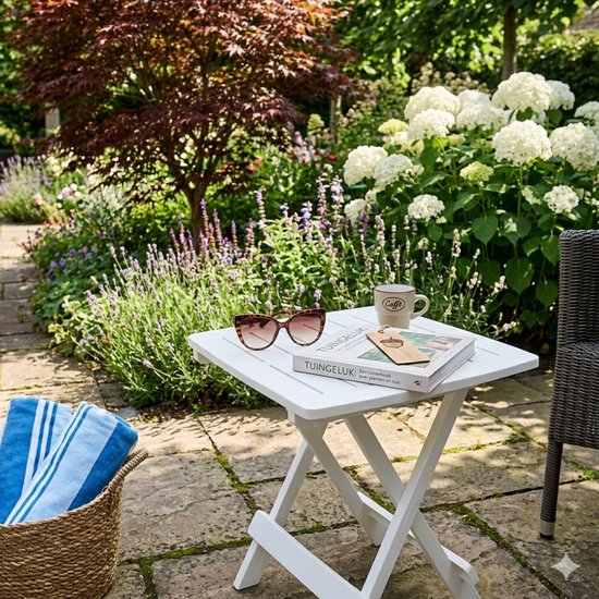 Pro Garden Klaptafel - Wit - 45x43x50cm