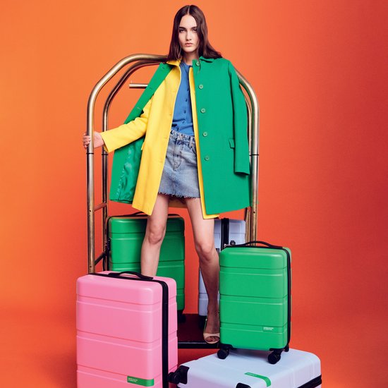 Delsey Paris x United Colors of Benetton - Kofferset Now - 3-delig - Handbagage 34L + ruimbagage 65L en 93L – Blauw